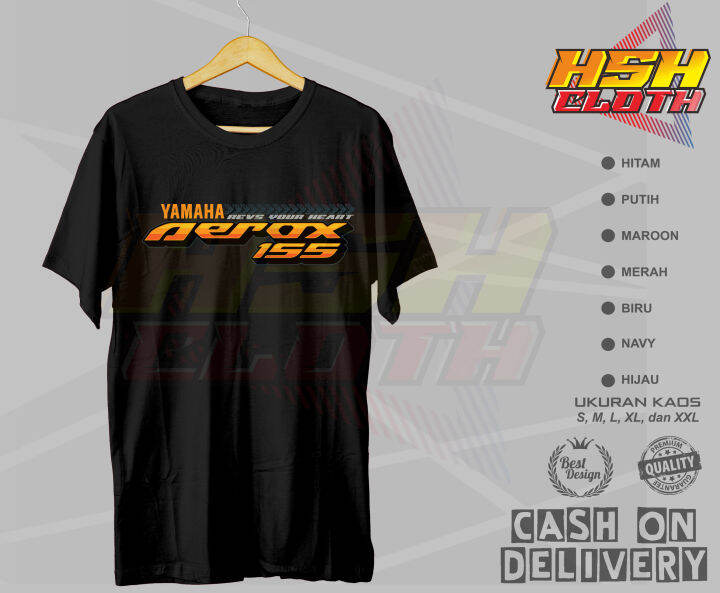 Baju Kaos Pria Distro Sablon Dtf Yamaha Aerox 155 V2 Bisa Custom Hshcloth Lazada Indonesia 2019