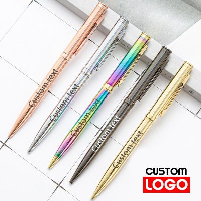 Fashion Metal Advertising Ballpoint Pen Hotel Gel Pen Business Gift Pen Custom Logo Wholesale Office Supplies Student Stationery Pens