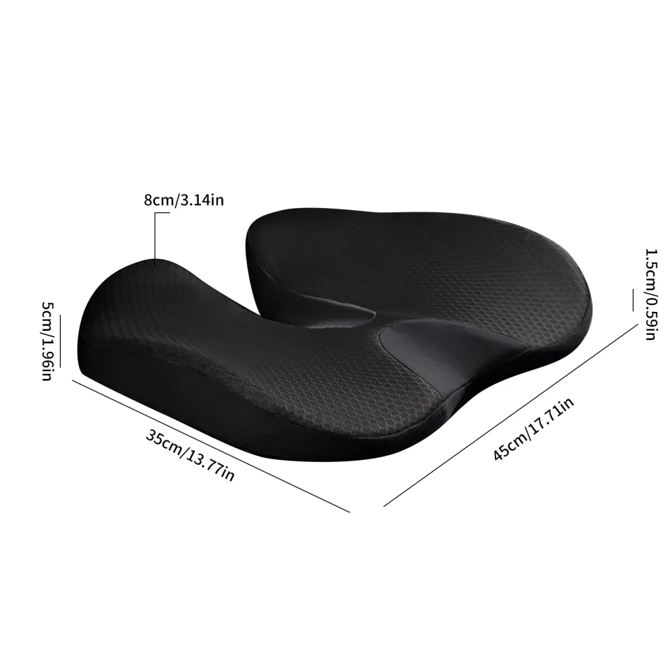Trobo Seat Cushion, Car Pillow for Driving Seat to Improve Sciatica, Coccyx, Hip and Tailbone Pain, Ergonomic Memory Foam Chair Pad for Lower Back