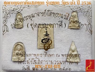พระสมเด็จ 5 พิมพ์ / พระเบญจภาคี รุ่นหยก วัดระฆังโฆษิตาราม ปี 2536 พิธีที่ไทยและจีน มหาพุทธาภิเษกโดยสมเด็จพระญาณสังวรเป็นประธาน