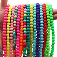 【CW】☜✤  6mm 8mm Multicolor Clay Round Loose Spacer Beads Polymer Jewelry Making Diy Boho Needlework Accessorie