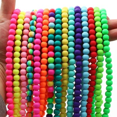 【CW】☜✤  6mm 8mm Multicolor Clay Round Loose Spacer Beads Polymer Jewelry Making Diy Boho Needlework Accessorie