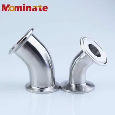 ▬ 19mm 38mm 51mm 76mm O/D 1.5 2 3 4 Tri Clamp SS304 Stainless Steel Sanitary Ferrule 45 Degree Elbow Pipe Fitting For Homebrew