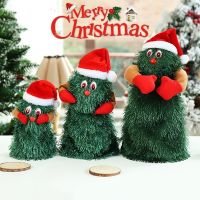 【CW】 Electric Toy Electric Plush Toy Doll Funny Cute Green Electronic Xmas Tree Musical Santa Claus Fun Toy Christmas Decoration