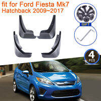 [Auto Era] สำหรับ Ford Fiesta 7 Mk7 Hatchback 2009 ~ 2017 Mud Flaps Splash Guards Flap Mudguards ด้านหน้าด้านหลังล้อ Fender รถ Stying อุปกรณ์เสริม