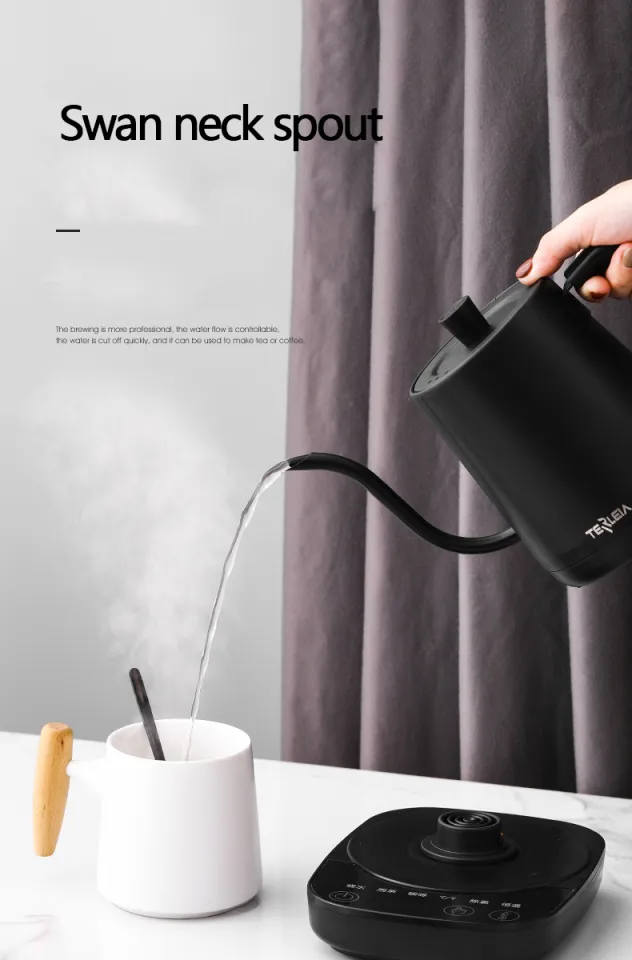 110V 220V Electric Coffee Pot 800ml Hot Water Jug Temperature-Control Heating  Water Bottle Stainless Steel