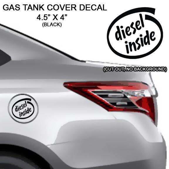 Gas Tank Cover Decal Car Sticker Diesel Inside Black Lazada PH