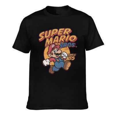 Fashion Retro Super Mario Bros Video Game Mens Short Sleeve T-Shirt