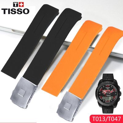 สายยางซิลิโคนสำหรับ Tissot 1853 Tengzhi T-Touch T013นาฬิกาข้อมือยางแบบดั้งเดิมสายนาฬิกาซิลิโคน T047T081T33 CarterFa