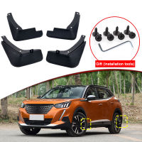 รถจัดแต่งทรงผม Fit สำหรับ Peugeot 2008 2020-2023 ABS รถ Mud Flaps Splash Guard Mudguards MudFlaps ด้านหน้าด้านหลัง Fender อุปกรณ์เสริมอัตโนมัติ