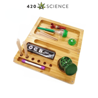 COD! 420 Science Bamboo Wooden Rolling Trays Herb Tray Folding Magnetic Multipurpose Plate Rolling Tray(Only Tray)