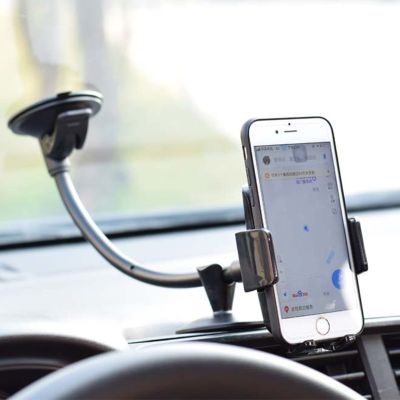 Universal Long Arm Windshield mobile Cellphone Car Mount Bracket Holder for your mobile phone Stand for iPhone GPS MP4 Car Mounts