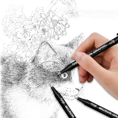 Guangna Drawing Design Micron Graphic Needle Pen Set Hook Line Sketch Cartoon Manga Anime Archival Signature Pen Stationey 8050