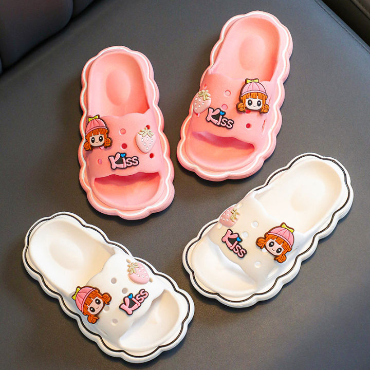 thera-รองเท้าแตะเด็กผู้หญิง-รูปตัวการ์ตูนใหม่ฤดูร้อนในร่มพื้นนุ่มกันลื่นรองเท้าแตะสลิปเปอร์เด็ก