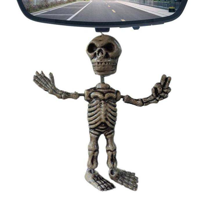 skull-car-accessories-skull-rear-view-mirror-accessories-goth-gift-funny-swinging-skeleton-decor-resin-car-charm-ornament-halloween-car-interior-accessories-respectable