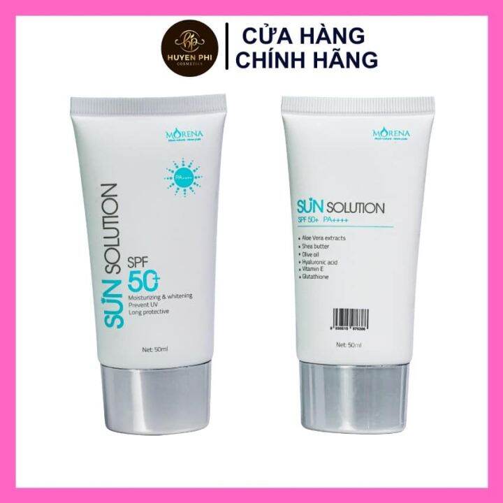 Chính hãng Huyền Phi-Date 2024] Kem Chống Nắng Morena Huyền Phi chỉ số  chống nắng SPF50+ PA++++ Chống Nắng Siêu Đỉnh, Nâng Tone, Thẩm thấu nhanh  không bết rít 