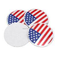 【cw】 4 x Car Styling State Flag Metal Alloy Cap Stickers Hub Decals Emblems Badges 【hot】