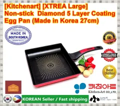Yetele, Hot in Korea Eight Corners Non Stick Pan, Green/White, 32CM