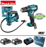 (*ผ่อนได้) Makita combo set3 (สว่านกระแทกไร้สาย HP333+ เครื่องเติมลมไร้สาย)