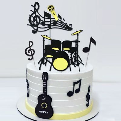 【CW】﹊  8psc Musical Note Wedding Theme Happy Birthday for Kids Decorations Baby Shower