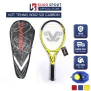 Vợt Tennis W202 Sợi Carbon Nhẹ Tặng Bộ Bóng Đế Tập Luyện