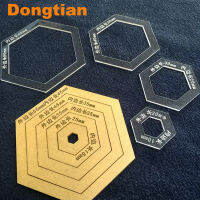 วงกลมที่มีประโยชน์ Square Hexagon แม่แบบการวาดภาพอะคริลิค Patchwork Drawing เครื่องมือไม้บรรทัด DIY Craft Accessories