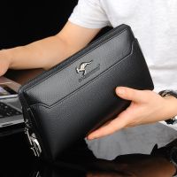 【Layor shop】 Men 39; Sbag Password Long Walletleather Carteira Zipper Masculino Many Slot Mens Large Purse Business Wallet Clutche