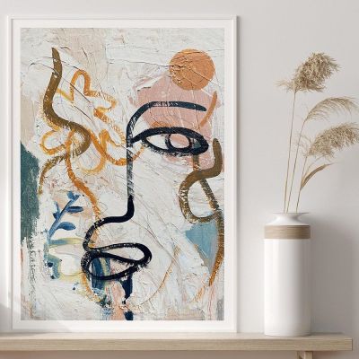 Retro Matisse โปสเตอร์และพิมพ์บทคัดย่อ Human Face Graffiti Wall Art ภาพวาดผ้าใบสำหรับห้องนั่งเล่น Nordic Home Decor