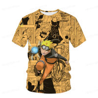 Naruto แฟชั่นเสื้อยืด Naruto ตัวอักษร3D พิมพ์ Harajuku เสื้อกันหนาวชายหญิงแฟชั่นสไตล์ shortrt เสื้อยืด4-14T