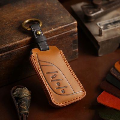 Leather Key Case Cover 3 Button Car Accessories for Lexus Es200 Rx Es300 Nx200 Keychain Holder Keyring Shell Bag Fob Protector