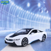 A1:22 BMW I8รถสปอร์ตจำลองสูง D Iecast โลหะอัลลอยรุ่นรถแสงเสียงดึงกลับคอลเลกชันเด็กของเล่นของขวัญ A585M