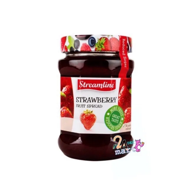 Streamline jam 340g. 🍓 แยมสูตรน้ำตาลน้อย strawberry fruit spread สตรีม