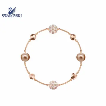 Swarovski rose discount gold pearl bracelet