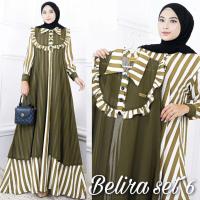 Priskila Cell Belira Set 6 Maxy Syakila Material Mix Ceruty (Can INER + Outer Detable/busui) LD 110เซนติเมตรเสื้อคลุมผู้ใหญ่ผู้หญิงชุดที่เรียบง่ายผู้หญิงใหม่ล่าสุด2022 Kekinian Kondangan ชุดผู้หญิงสไตล์เกาหลี Kekinian วัยรุ่นเสื้อคลุม2022ที่ทันสมัยหรูหรา