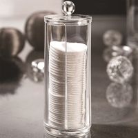 【YF】✔  Transparent Storage Makeup Cotton Organizer Round Jewelry Swabs Jars