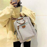 Womens Large Capacity Casual Cotton Linen Backpack Student Backpack for Young ashion Ins Style Travel Rucksack