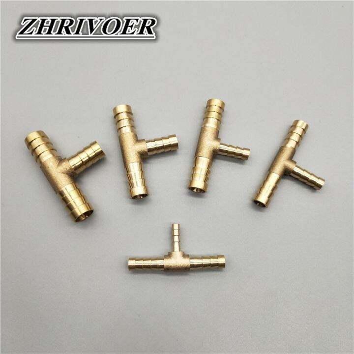 4mm 5mm 6mm 8mm 10mm 12mm 14mm 16mm Tee Type Reducing Hose Barb Brass Barbed Tube Pipe Fitting