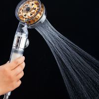 2022 Shower Head Water Saving Flow 360 Degrees Rotating With Small Fan ABS Rain High Pressure spray Nozzle Bathroom Accessories