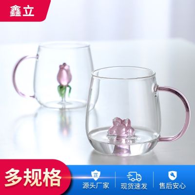 ✗♝  Italian glass creative animal plant three-dimensional water cup transparent coffee 400nl