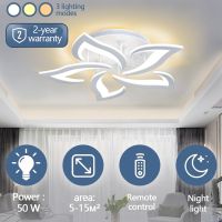 IRALAN lustre led ceiling chandelier modern luxury lotus for living/dining room kitchen bedroom lamp art deco lighting fixtures