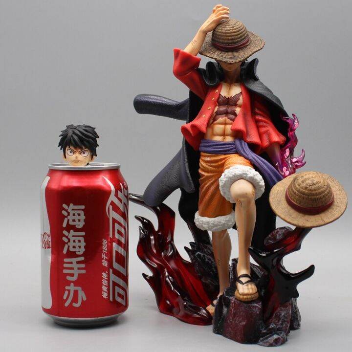 zzooi-25cm-one-piece-yonko-luffy-figure-4-emperors-gk-anime-figures-2-heads-pvc-action-figurine-statue-collectible-model-toys-gift