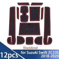 สำหรับ Suzuki Swift ZC33S 2018 2019 2020 Ruer ป้องกันการเสื่อกันลื่นประตูร่องแผ่นรองโทรศัพท์ช่องเบาะรองอุปกรณ์เสริมรถยนต์