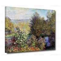 Hanxuelioo Claude Monet ผนังศิลปะมุมของสวนที่ Montageron ภาพวาดที่มีชื่อเสียงการสืบพันธุ์ Giclee พิมพ์ผ้าใบตกแต่งบ้านที่ทันสมัยพิมพ์ที่มีคุณภาพสูง