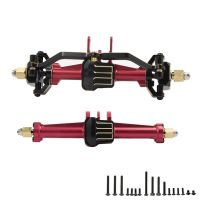 2Pcs Complete Brass Aluminum Alloy Front and Rear Axle with Gear for TRX4M 1/18 RC Crawler Car Upgrade Parts