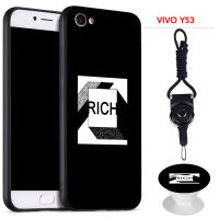 มาใหม่ล่าสุดสำหรับVIVO Y53/1606เคสสำหรับVIVOซิลิคอนนุ่มกรณีที่มีรูปแบบเดียวกันขาตั้งโทรศัพท์และเชือก