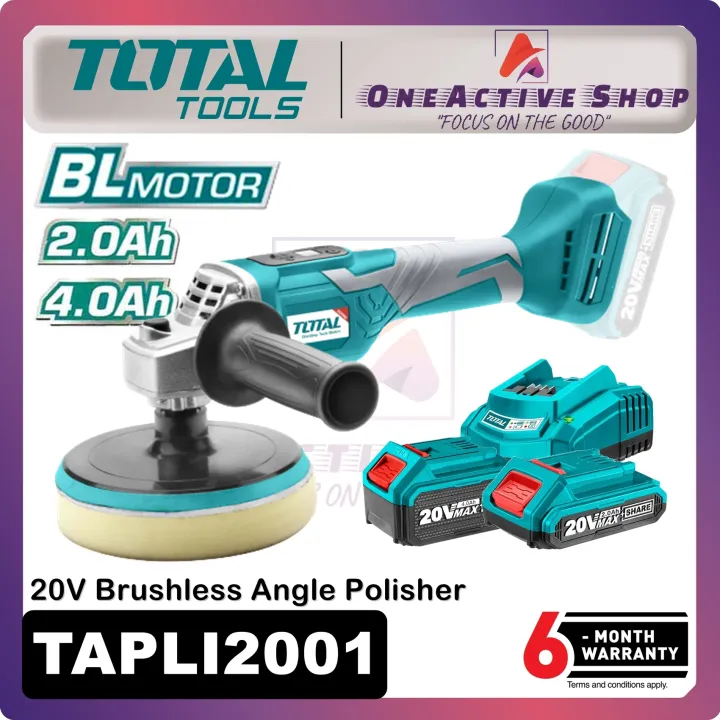 TOTAL 20V Brushless Car Polisher / Angle Polisher TAPLI2001 𝟔 𝐌𝐨𝐧𝐭𝐡𝐬