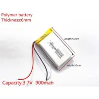 Woww สุดคุ้ม 3 สายลิตรพลังงานแบตเตอรี่ 603048 3.7 โวลต์ 900 มิลลิแอมป์ชั่วโมง Polymer lithium ion/Li - Ion ราคาโปร แบ ต เต อร รี่ แบ ต เต อร รี เเ บ ต เต อร รี่ แบ ต เต อร รี่ แห้ง