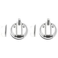 2X Boat Latches 1.5 Inch Slam Latch Flush Pull Hatch Latch Lock Corrosion Resistant Stainless Steel Replacement Silver