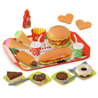 Simulation Miniature Food Toys Plastic French Fries Hamburger Model Kids Kitchen Pretend Play Games Toys For Children