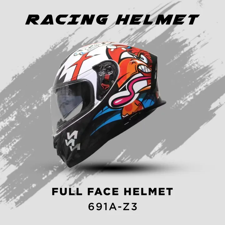 Motorcycle Helmet 691A-Z3 Full-Faced Helmet With Inner Tinted Visor ...